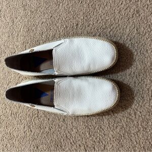 Verbenas White Slip-On Leather Espadrilles - made in Spain!